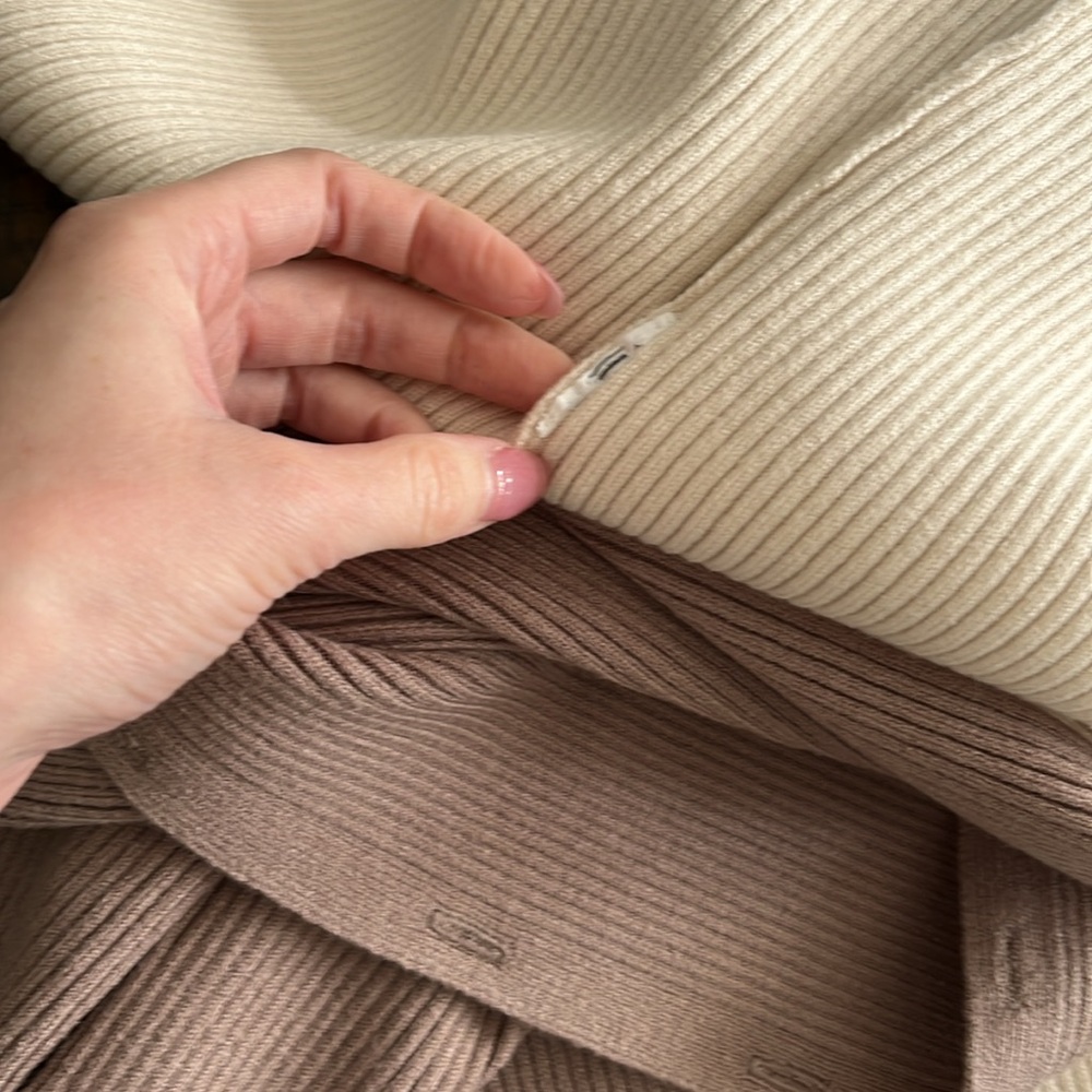 Split Color / Half & Half Spliced Midi Dress - Li… - image 5